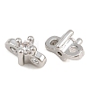 SHEGRACE Brass Micro Pave Cubic Zirconia Connector Charms XGRQ5K497-833P-A-2