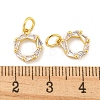 Rack Plating Brass Micro Pave Clear Cubic Zirconia Pendants KK-B093-07G-3