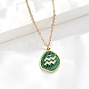 304 Stainless Steel Micro Pave Cubic Zirconia constellation Pendant Necklaces NJEW-R021-01G-11-1