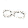 Brass Micro Pave Clear Cubic Zirconia Hoop Earrings for Women EJEW-S228-09P-2