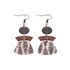 Alloy with Imitation Leather Dangle Earrings FS-WG30D02-01-1