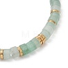 Natural Green Aventurine Beads Stretch Bracelet for Women BJEW-JB13215-02-4