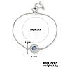 European and American Fashion Evil Eye Brass Rhinestone Link Slider Bracelets EL1092-1