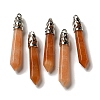 Natural Red Aventurine Pointed Big Pendants G-Z055-01P-10-1