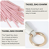 2Pcs 2 Colors PU Leather Tassel Pendan Keychains FIND-CL0001-88B-5