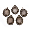 Alloy Pendant Cabochon Settings PALLOY-E460-22AB-1