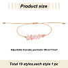 19Pcs 19 Styles Natural & Synthetic Mixed Gemstone & Glass Chips Braided Bead Bracelets Set for Women BJEW-AN0001-43-7