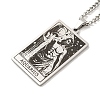 Non-Tarnish 304 Stainless Steel Tarot Pendant Necklaces NJEW-A026-01P-11-2