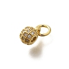 Brass Micro Pave Cubic Zirconia Charms KK-P295-40G-2