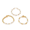 3Pcs Copper Wired Natural Cultured Freshwater Pearl Finger Rings RJEW-JR00995-2
