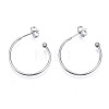 Brass Half Hoop Earrings KK-R112-041B-P-NF-2