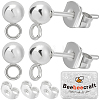 304 Stainless Steel Stud Earring Findings STAS-BBC0008-36B-1