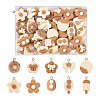 Fashewelry 60Pcs 10 Style Opaque Resin Pendants RESI-FW0001-06-1