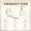 8Pcs Brass Charms KK-LP0001-85D-2