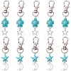 20Pcs Starfish Turtle Synthetic Turquoise Pendant Decorations HJEW-CP0001-43A-7