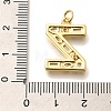 Brass Micro Pave Clear Cubic Zirconia Pendants KK-G521-01G-Z-3