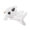 Glass Seed Beaded Dog Pendans PALLOY-MZ01223-02-3