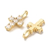 Brass Micro Pave Cubic Zirconia Pendants KK-K355-45G-2