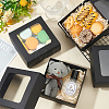 Square Paper Storage Gift Boxes with Clear Visible Window CON-WH0095-64B-5