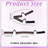 4Pcs 4 Colors Polyester & Nylon Headbands AJEW-HY0003-51-2