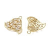 Brass Micro Pave Clear Cubic Zirconia Pendants KK-C259-02G-2