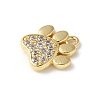 Brass Micro Pave Cubic Zirconia Pendants KK-P290-51G-2