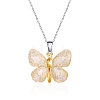 Butterfly Resin Pendant Necklaces PW-WG40B23-01-1