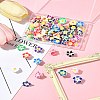60Pcs 15 Colors Handmade Polymer Clay 3D Flower Plumeria Beads CLAY-FS0001-39-10