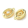 Brass Micro Pave Cubic Zirconia Charms KK-D092-04G-2