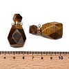 Natural Tiger Eye Perfume Bottle Pendants G-B149-02G-07-3