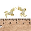Brass Micro Pave Clear Cubic Zirconia Pendants KK-A294-01C-G-3