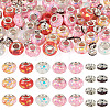 50Pcs 5 Colors Transparent Resin Rondelle European Beads RESI-TA0005-63B-1