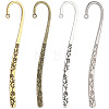 24Pcs 4 Styles Zinc Alloy Bookmark Findings FIND-PA0001-73-7
