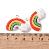 Opaque Resin Pendants RESI-G127-01B-3