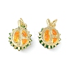 Brass Enamel Pendants KK-L256-44G-01-1