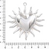 304 Stainless Steel Big Pendants STAS-G398-16GP-3