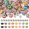 50Pcs Transparent Resin Rondelle European Beads RESI-TA0005-62-1