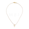 Cross Brass Pendant Necklaces NJEW-JN02972-02-1