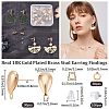 30Pcs Brass Stud Earring Findings DIY-CN0002-50-2