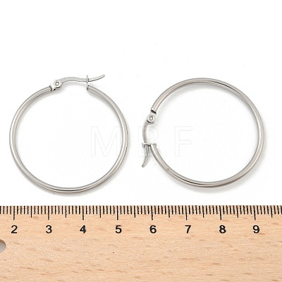 Tarnish Resistant 304 Stainless Steel Hoop Earrings X-EJEW-F105-08P-1