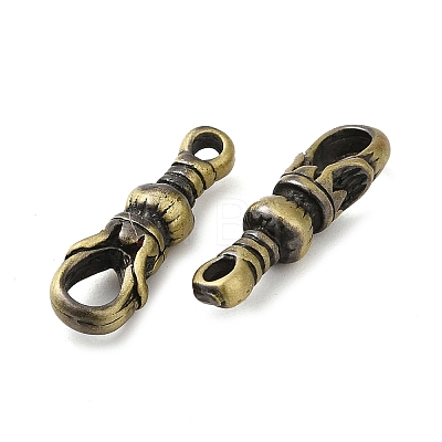 Tibetan Style Rack Plating Brass Connector Charms KK-Q805-09AB-1