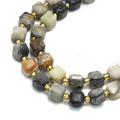 Natural Picasso Jasper Beads Strands G-I376-D64-01-1