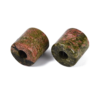 Natural Unakite European Beads G-P520-05G-1