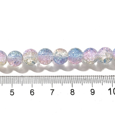 Crackle Glass Beads Strands CCG-C002-8mm-09-1