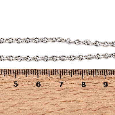 2.5MM Brass Twisted Infinity Link Chain Necklaces for Women NJEW-F366-07A-P-1