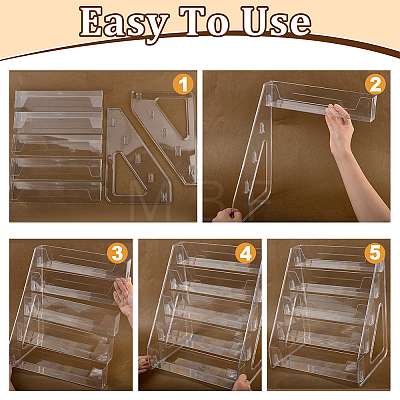 5-Tier Acrylic Organizer Display Riser Holder for Cupcake ODIS-WH0099-205-1