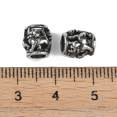 304 Stainless Steel European Beads STAS-C108-09C-AS-1