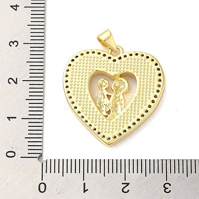 Mother's Day Brass Micro Pave Clear Cubic Zirconia Pendants FIND-Z041-21C-1