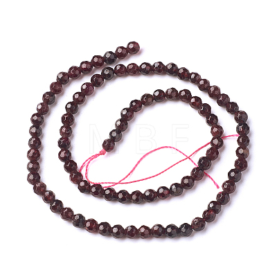 Natural Garnet Beads Strands X-G-J376-36B-4mm-1