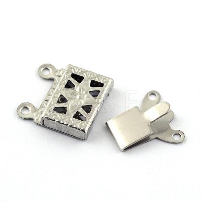 304 Stainless Steel Box Clasps STAS-Q194-27-1